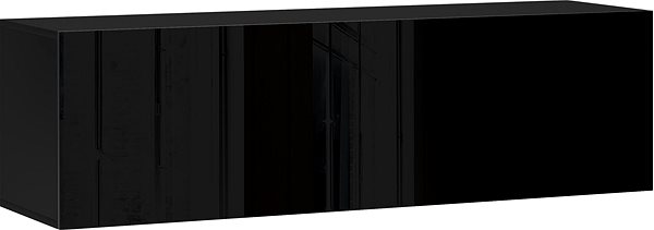 TV asztal TV asztal VIVO 03 magasfényű fekete színben, LED világítással ...