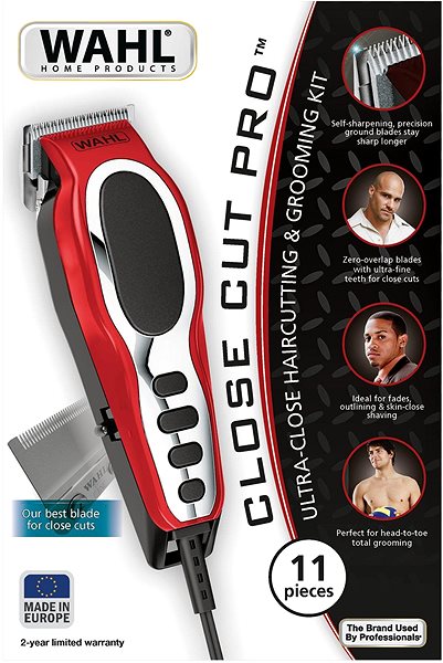 Haarschneidemaschine Wahl Close Cut Pro, rot Verpackung/Box