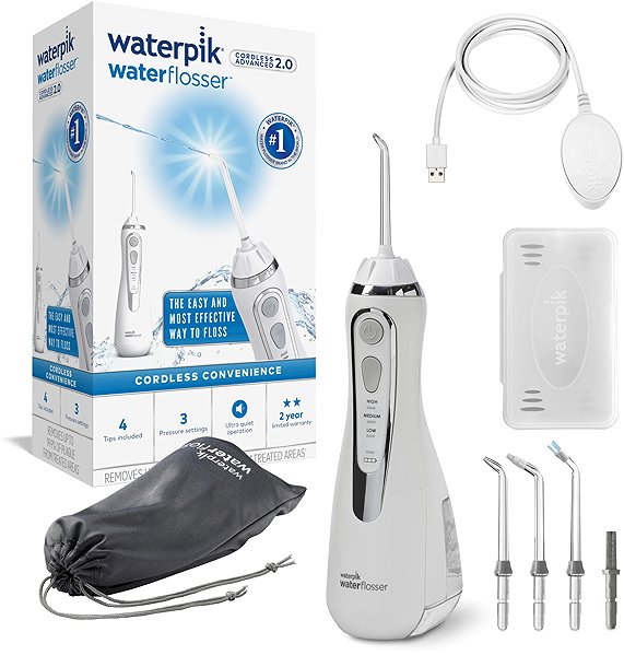 Elektromos szájzuhany Waterpik Cordless Advanced 2.0 WP580, fehér ...