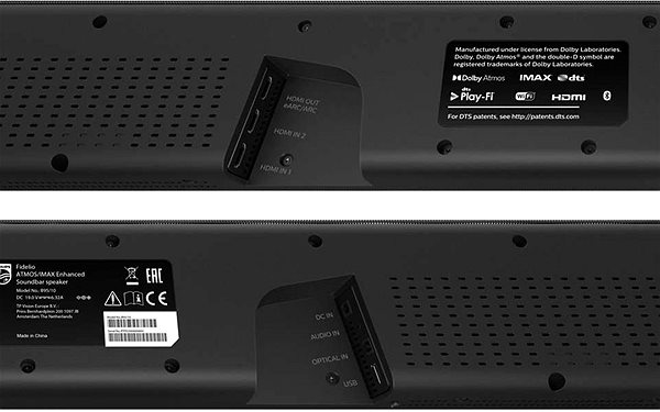 Sound Bar Philips Fidelio B95 Connectivity (ports)