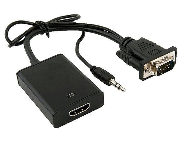Adapter PremiumCord VGA+audio electronic converter to HDMI FULL HD 1080p ...