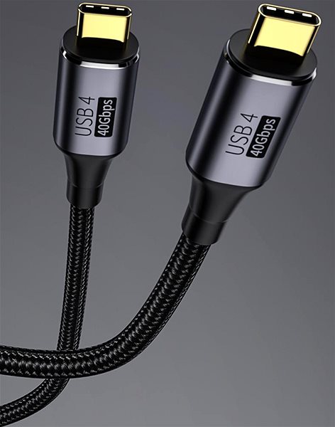 Dátový kábel PremiumCord USB4™ Gen 3×2 40Gbps 8K@60Hz 240W Thunderbolt 3 kábel 0,3 m ...
