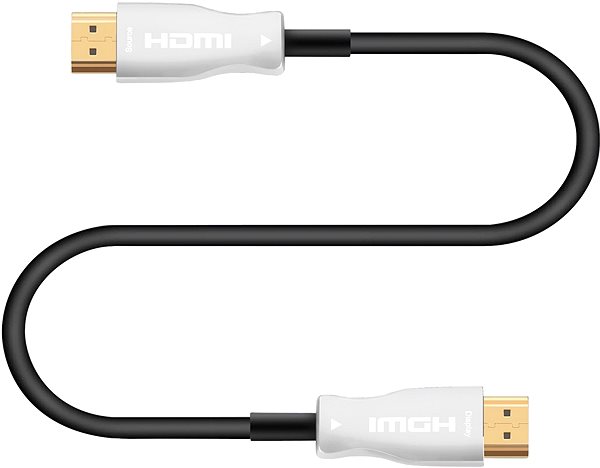 Videokabel PremiumCord HDMI, optisches High Speed Fiber-Kabel mit Ether. 4K@60Hz 10m, M/M, vergoldete Stecker Screen
