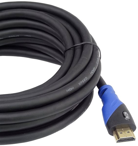 Video Cable PremiumCord Ultra HDTV 4K @ 60Hz HDMI 2.0b Metal Cable + Gold-Plated Connectors, 1m Lateral view