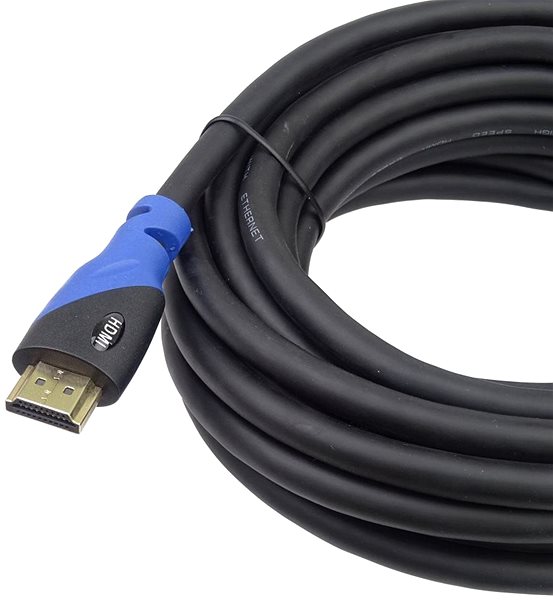 Video Cable PremiumCord Ultra HDTV 4K @ 60Hz HDMI 2.0b Colour Cable + Gold-Plated Connectors, 3m Lateral view