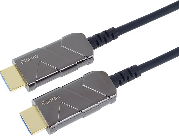 Video Cable PremiumCord Ultra High Speed HDMI 2.1 Optical Fibre Cable 8K@60Hz, 4K@120Hz, 30m Gold-plated Lateral view