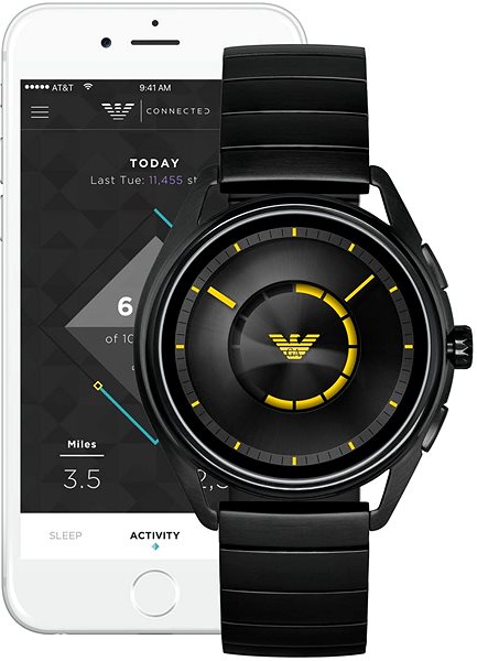 Smart Watch Emporio Armani Matteo Stainless Steel Black ...