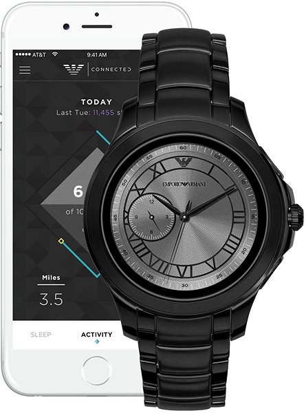 Smart Watch Emporio Armani Alberto Stainless Steel Black ...