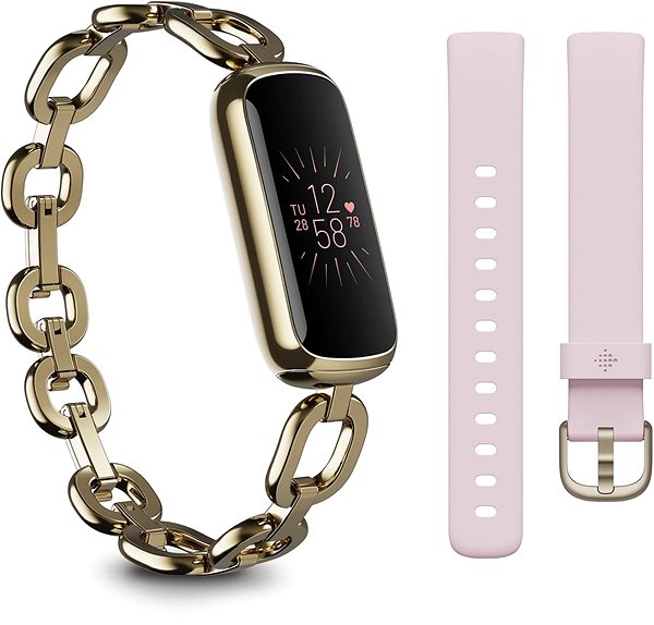 Fitnesstracker Fitbit Luxe Special Edition Gorjana Jewellery Band - Soft Gold/Peony Zubehör