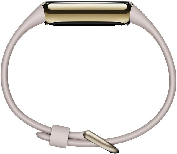 Fitness Tracker Fitbit Luxe - Lunar White/Soft Gold Stainless Steel Lateral view