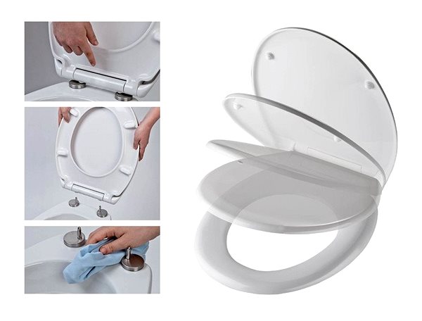 WC doska WC sedadlo SCHÜTTE EASY CLIP BIELA | Duraplast, Soft Close Vlastnosti/technológia