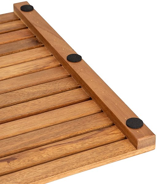 Non-slip bath mat Wenko Acacia wood shower mat, 40 × 60 cm .