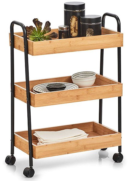 Shelving Unit Zeller Kitchen trolley with 3 shelves ...