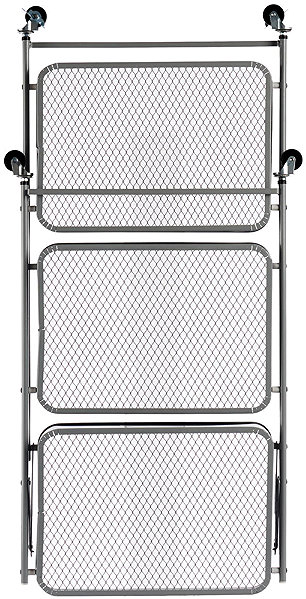 Shelving Unit Kinvara 3-level folding shelf on wheels, grey ...