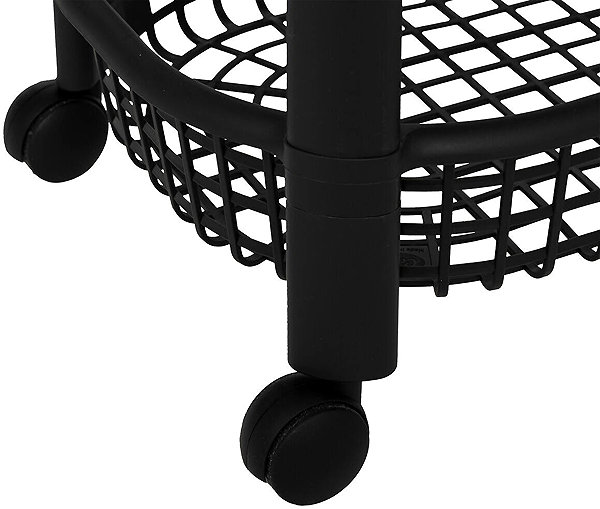 Shelving Unit 5five Simply Smart Basket Kitchen trolley on wheels, plastic, 46,5 × 25,5 × 79 cm, black ...