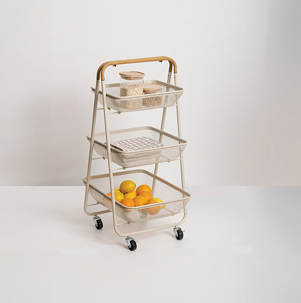 Shelving Unit 5five Simply Smart Mayaj Kitchen Trolley, 3 baskets, white ...