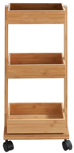 Shelving Unit Wenko Tortona Bathroom shelf on castors, 3 shelves ...
