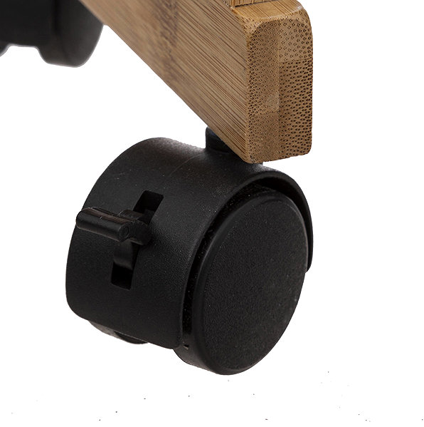 Shelving Unit 5five Simply Smart Bamboo Bathroom shelf on wheels, black, 3 tiers ...