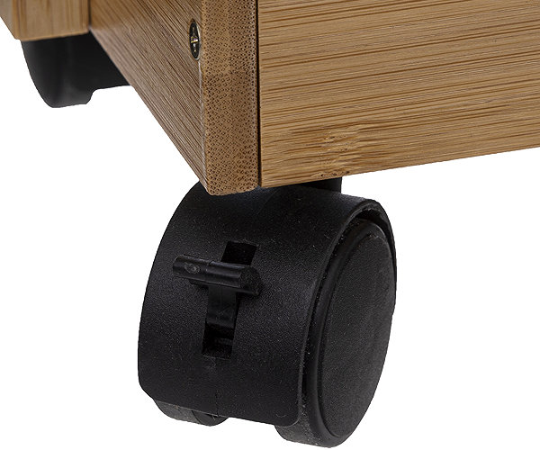 Shelving Unit 5five Simply Smart Narrow bathroom shelf on wheels, bamboo ...
