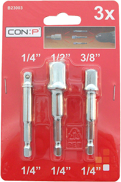 Adapter WERKZEYT Drill bit adapter set 3 pcs ...