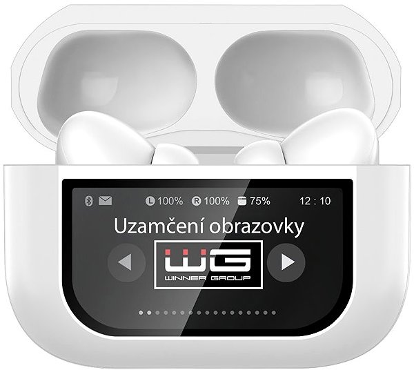 Vezeték nélküli fül-/fejhallgató WG AirFlex 9 + kijelző, fehér ...