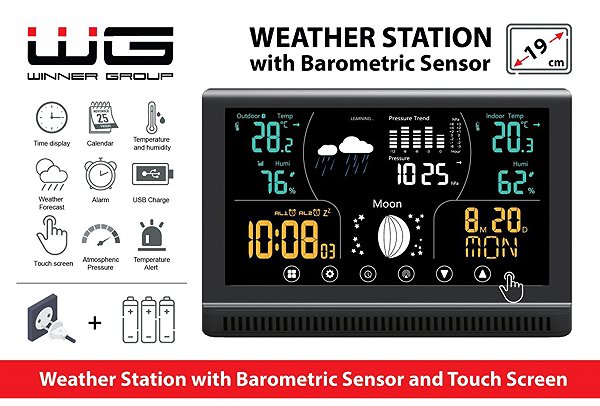Wetterstation Meteorologische Station WG WG3, schwarz .