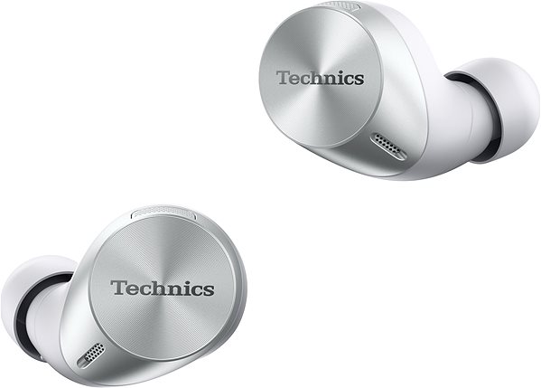 Kabellose Kopfhörer Technics EAH-AZ60E-S silber Seitlicher Anblick