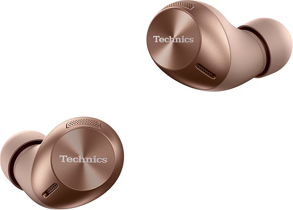 Kabellose Kopfhörer Technics EAH-AZ40E-N gold Seitlicher Anblick