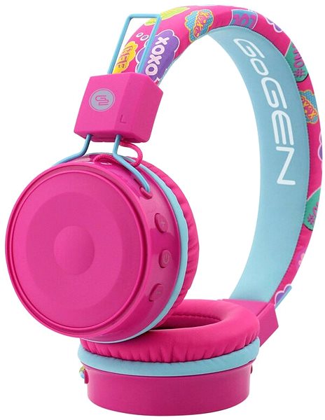 Wireless Headphones Gogen HBTM 32P, Pink Lateral view
