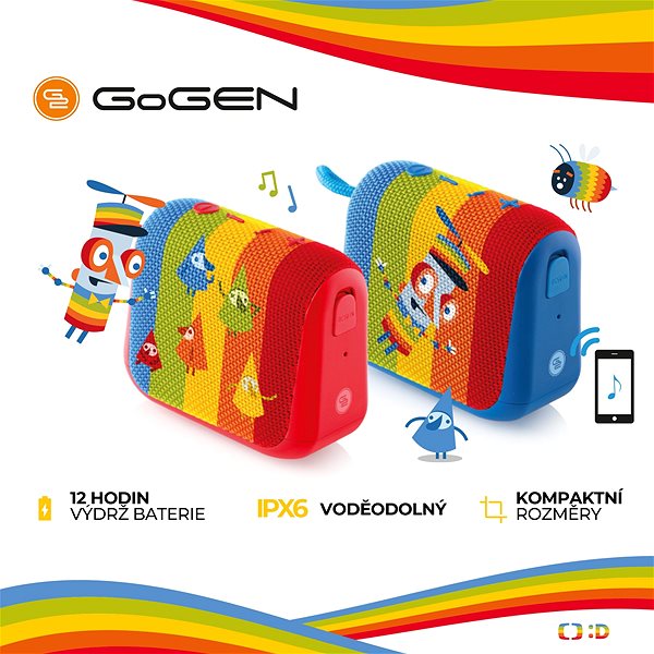 Bluetooth Speaker GoGEN Déčko Trio B, blue ...