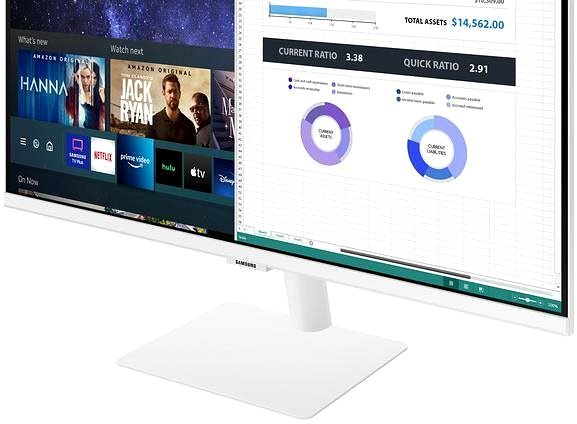 LCD Monitor 27“ Samsung Smart Monitor M5 White Lifestyle 2