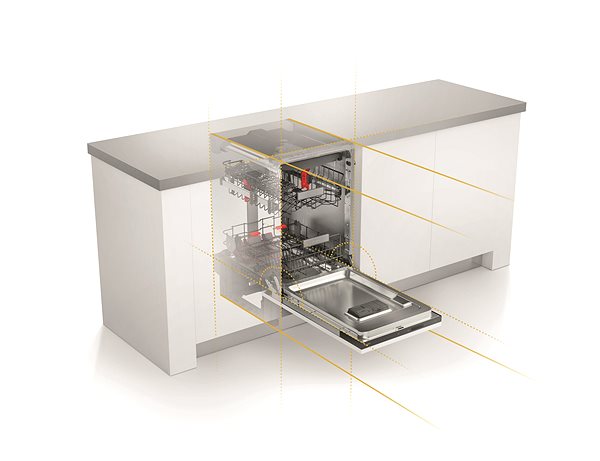 Narrow Built-in Dishwasher WHIRLPOOL WSBO 3O23 PF X Lateral view