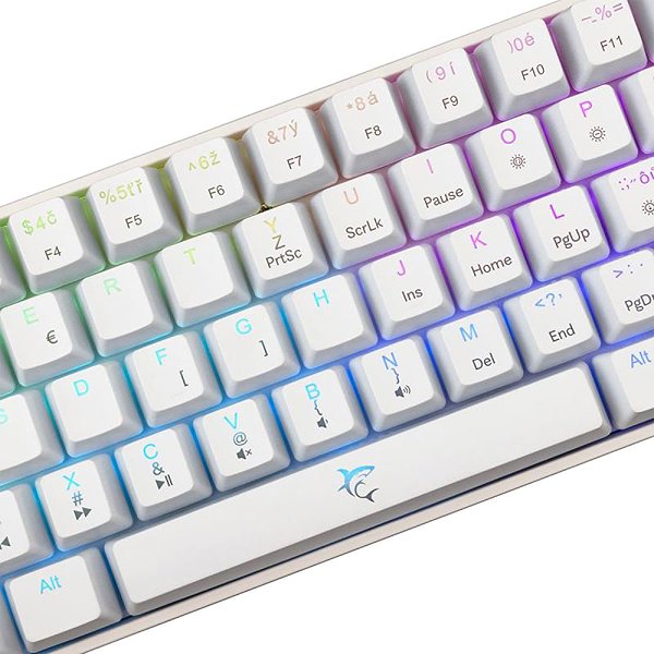 Gaming Keyboard White Shark SHINOBI 2, red SW, white - CZ/SK ...