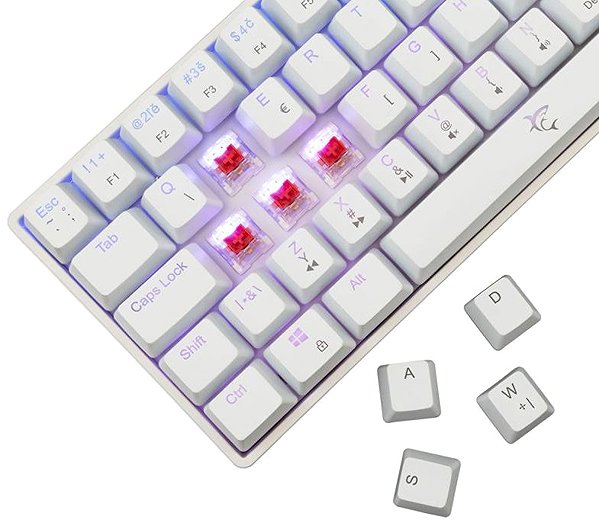 Gaming Keyboard White Shark SHINOBI 2, red SW, white - CZ/SK ...