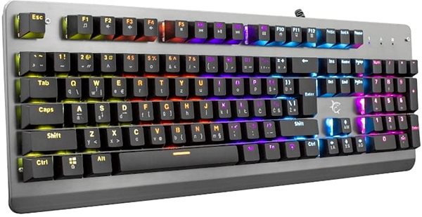 Gaming-Tastatur White Shark LEGIONNAIRE-X - US Seitlicher Anblick