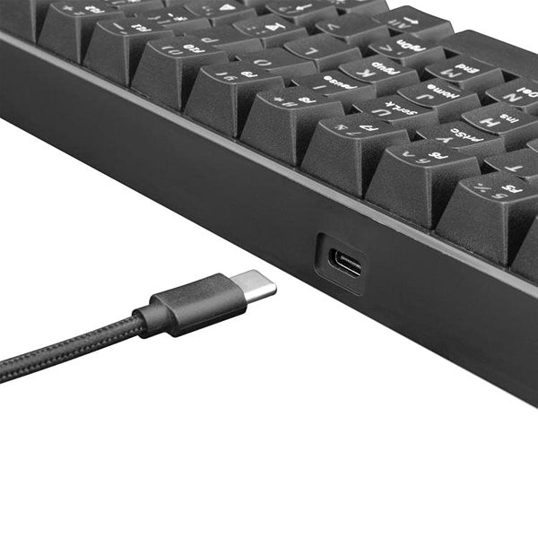 Gaming-Tastatur White Shark SHINOBI-B - US Anschlussmöglichkeiten (Ports)
