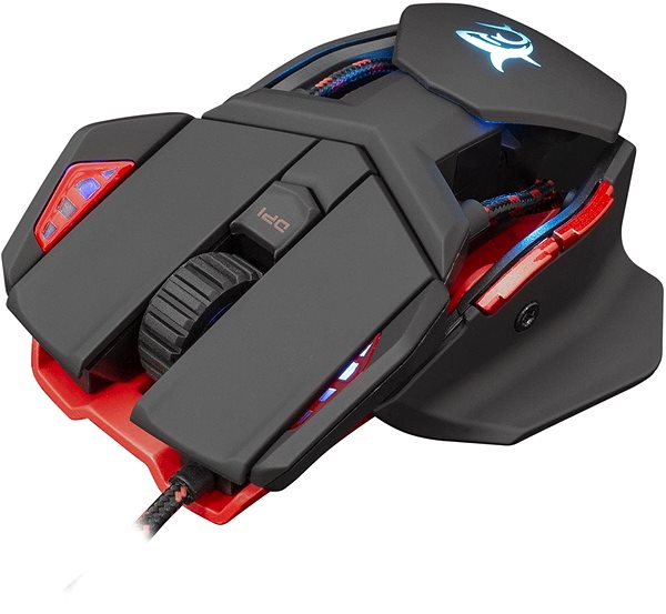 Gaming-Maus White Shark LANCELOT Gaming Mouse Seitlicher Anblick