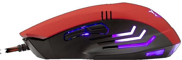 Gaming Mouse White Shark HANNIBAL-2 RED Lateral view
