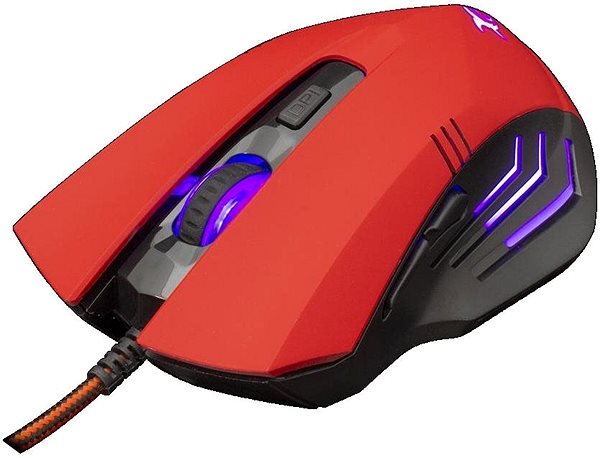 Gaming-Maus White Shark HANNIBAL-2 RED Gaming Mouse Seitlicher Anblick