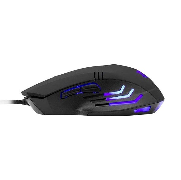 Gaming-Maus White Shark HANNIBAL-2 BLACK Gaming Mouse Seitlicher Anblick