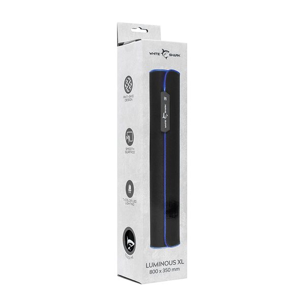 Mauspad White Shark LUMINOUS-800X350 ...