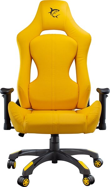 Gaming Chair White Shark MONZA Yellow Screen