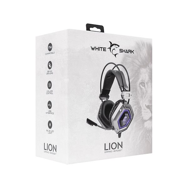 Gaming-Headset White Shark LION ...