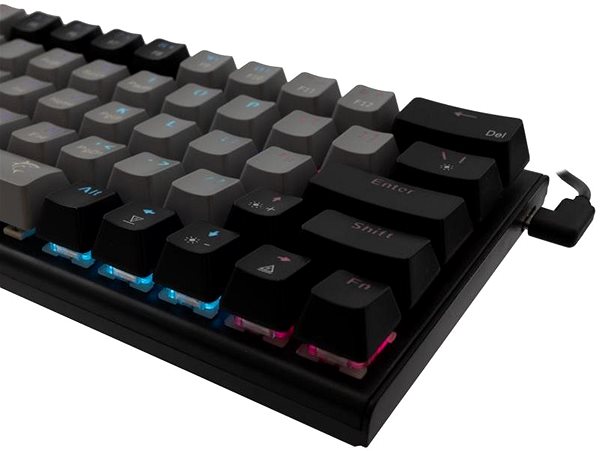 Gaming-Tastatur White Shark WAKIZASHI US grau-schwarz ...