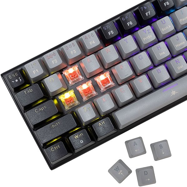 Gaming Keyboard White Shark WAKIZASHI 2, red SW, grey-black - CZ/SK ...