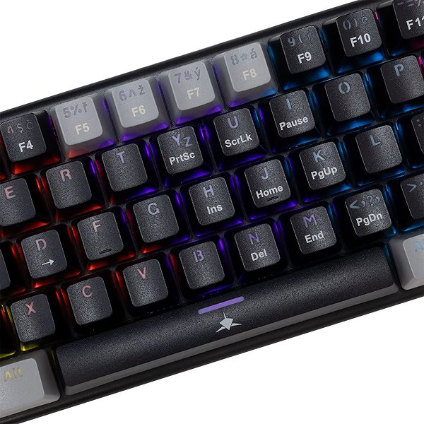 Gaming-Tastatur White Shark WAKIZASHI 2, rote Switches, schwarz-grau - CZ/SK ...