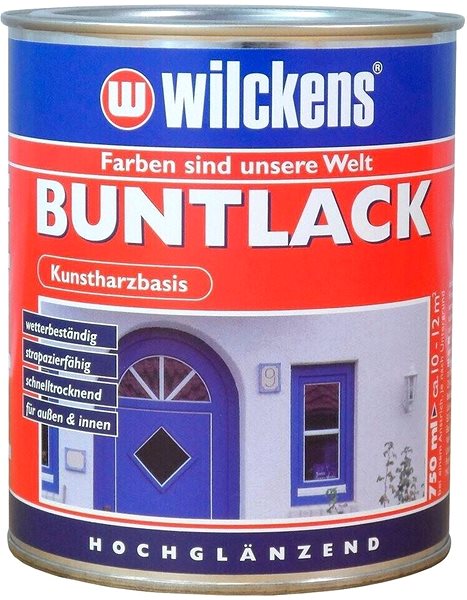 Paint Wilckens Synthetic High Gloss Topcoat Buntlack Hochglaezend 750 ml, blue .