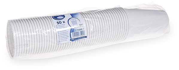 Trinkbecher Wimex Kunststoffbecher 0,5 l, Durchmesser 95 mm, weiß - 50 Stück ...