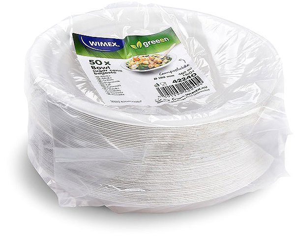Schüssel Wimex Schale aus Zuckerrohr, 400 ml, Durchmesser 180 mm – 50 Stück ...