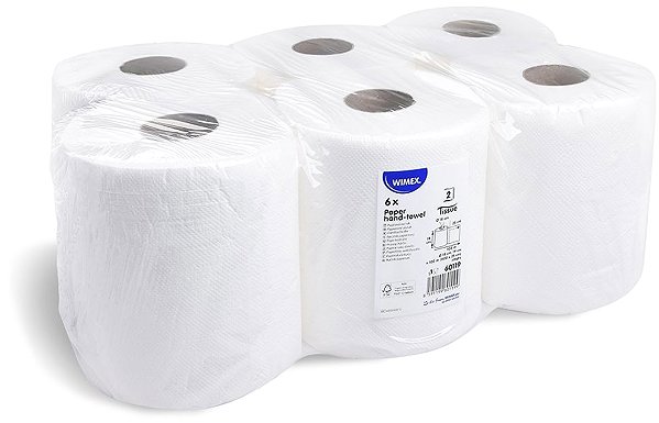 Paper towels Wimex Maxi Paper towels in roll, laminated, 2-ply, roll 100 m, white - 6 pcs.